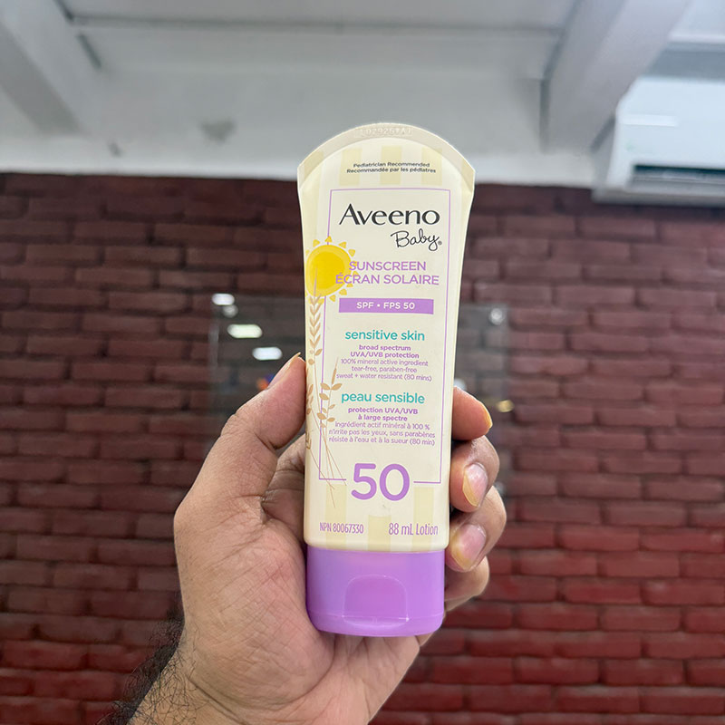 Aveeno Baby Mineral Sunscreen Lotion SPF 50 (88ml) - Image 4