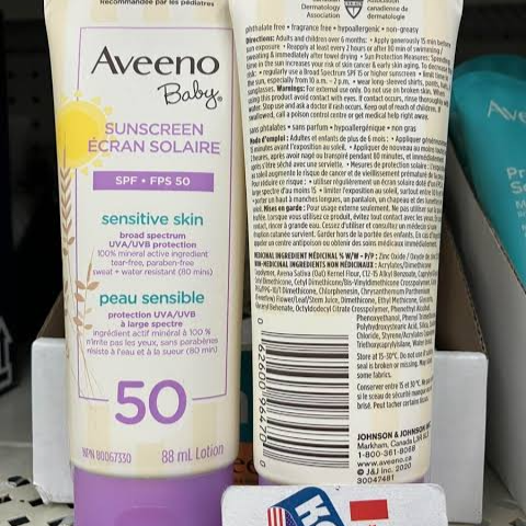 Aveeno Baby Mineral Sunscreen Lotion SPF 50 (88ml) - Image 3