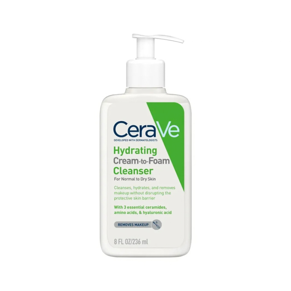 CeraVe Hydrating Cream-to-Foam Cleanser 236ml