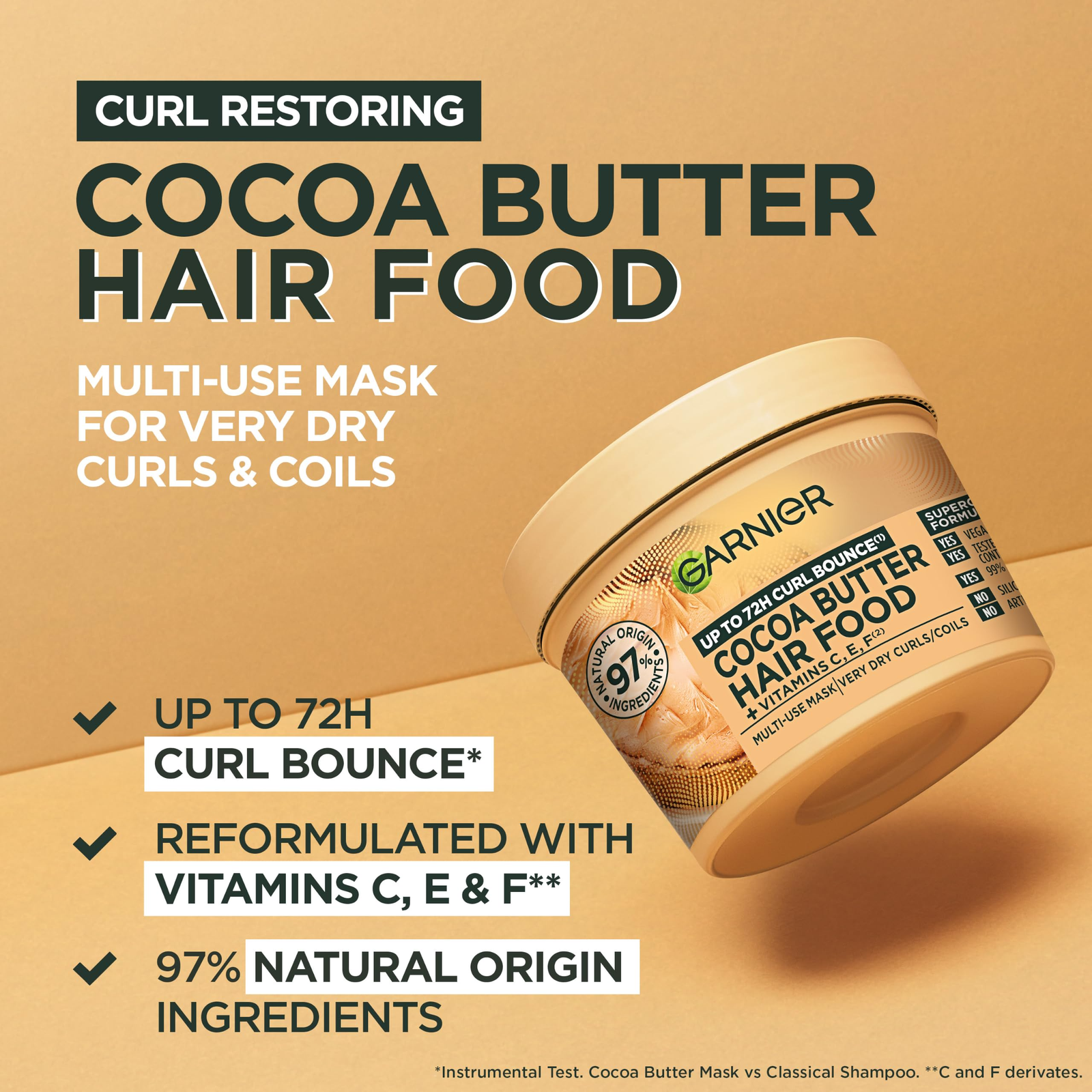 Garnier Ultimate Blends Curl Restoring Hair Food Cocoa Butter & Jojoba Oil - Image 3