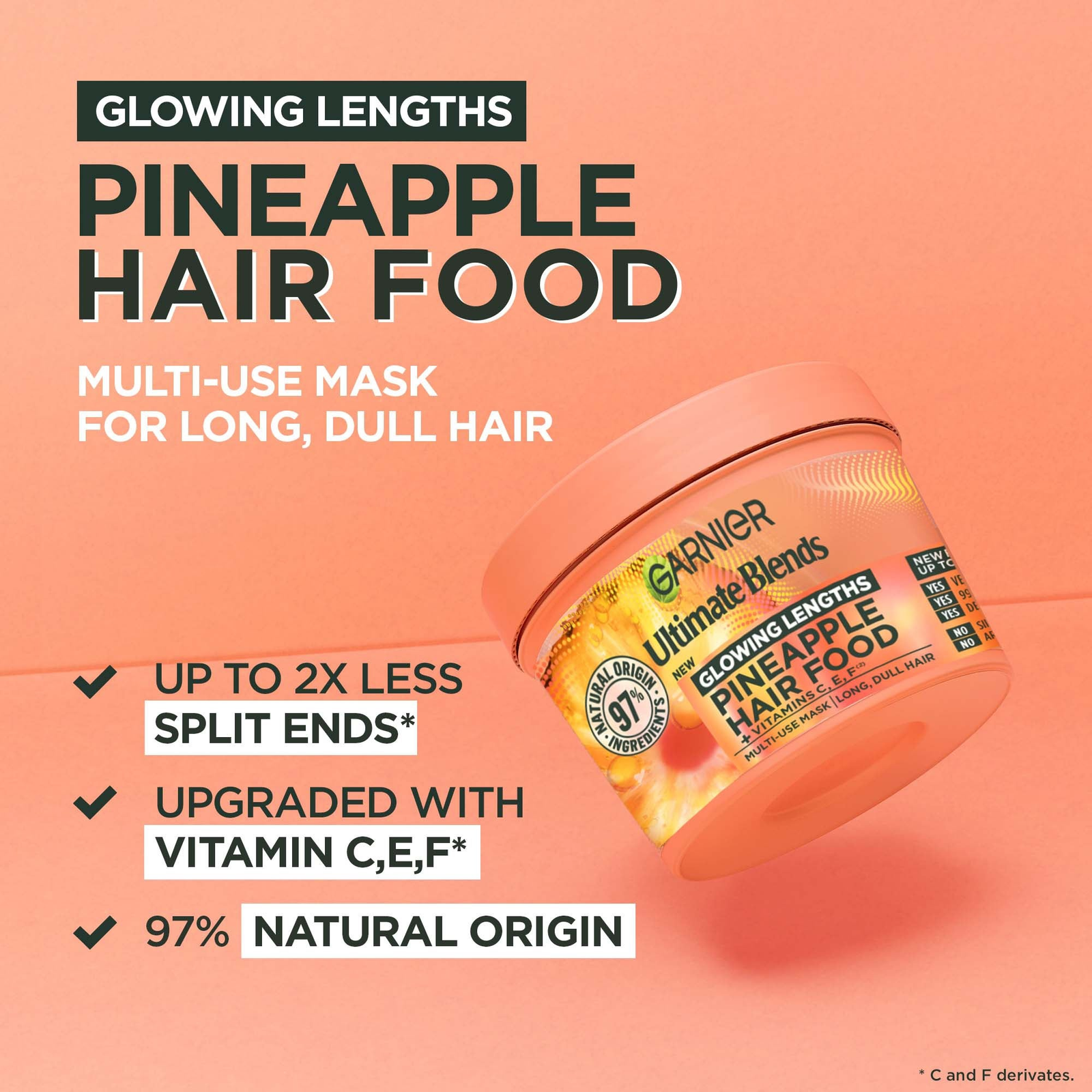 Garnier Ultimate Blends Pineapple Hair Food Mask - Image 3