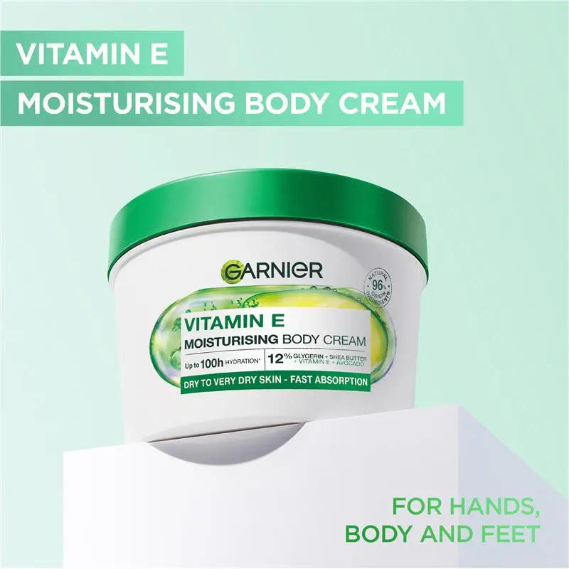 Garnier Vitamin E Moisturising Body Cream 380ml - Image 3