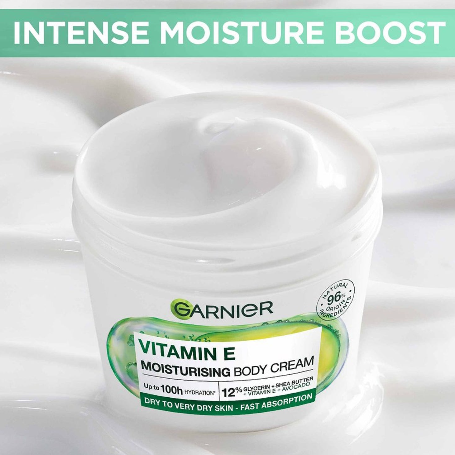Garnier Vitamin E Moisturising Body Cream 380ml - Image 2