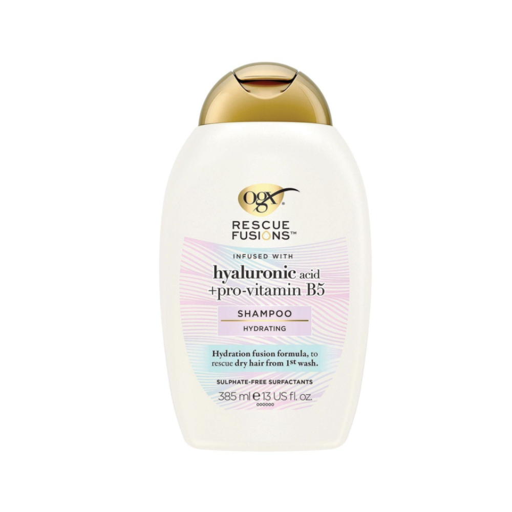 OGX Rescue Fusions Hydrating Shampoo, Hyaluronic Acid with Pro-Vitamin B5